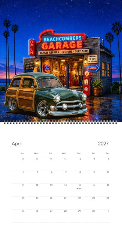2027 Woodie Neon Calendar 7DDJ466-CA