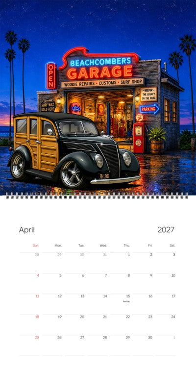 2027 Woodie Neon Calendar 7H201-CA