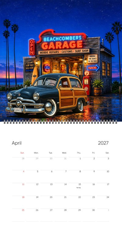 2027 Woodie Neon Calendar 7LPP977-CA