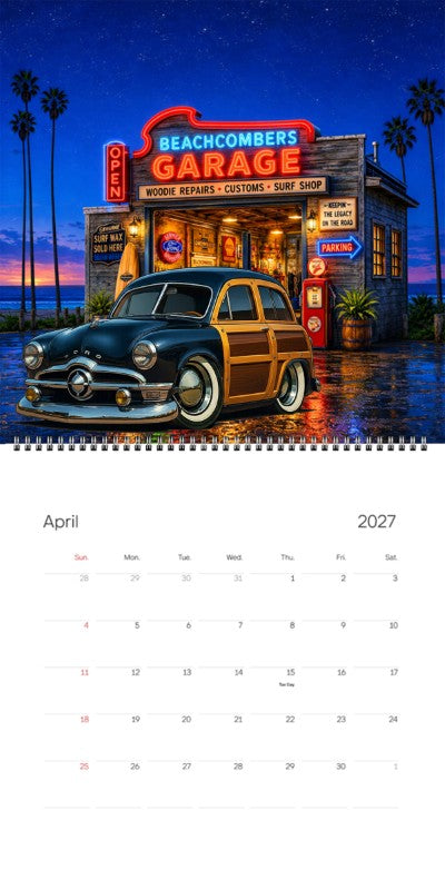 2027 Woodie Neon Calendar 7YOS690-CA