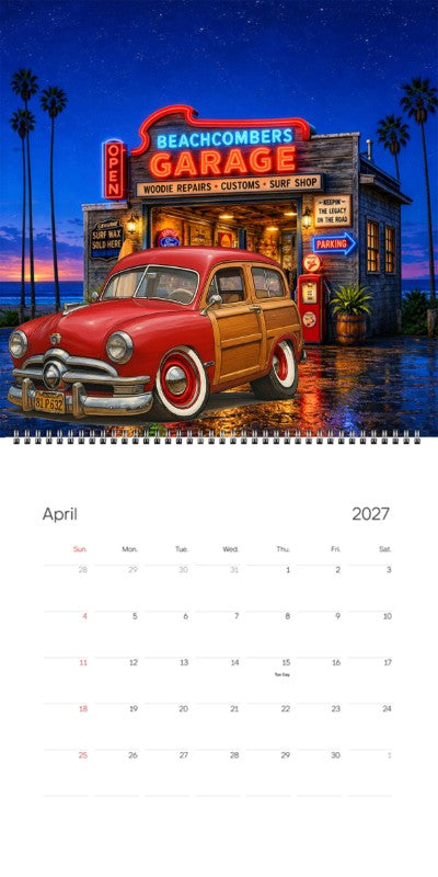 2027 Woodie Neon Calendar 81P632-CA
