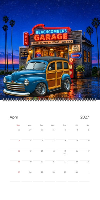 2027 Woodie Neon Calendar 888PKU-CA
