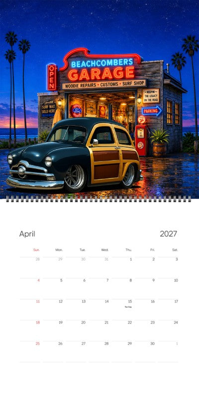 2027 Woodie Neon Calendar 8FJY151-CA