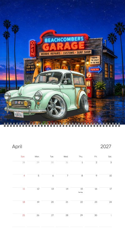 2027 Woodie Neon Calendar 8GQZ041-CA