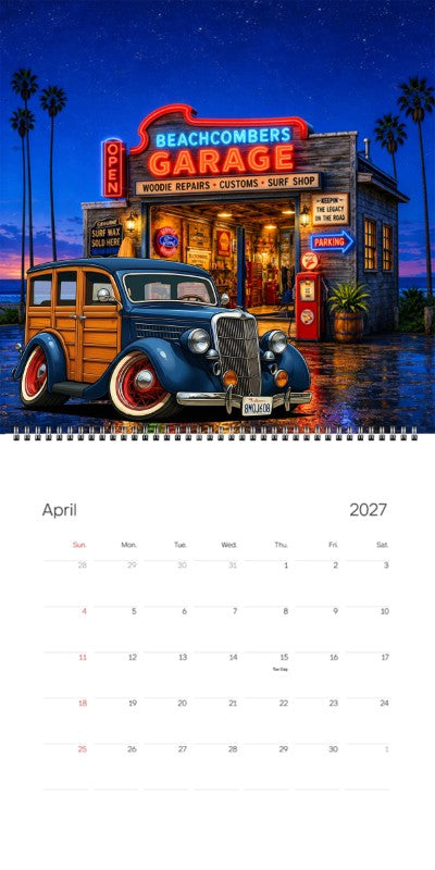 2027 Woodie Neon Calendar 8MQJ608-CA