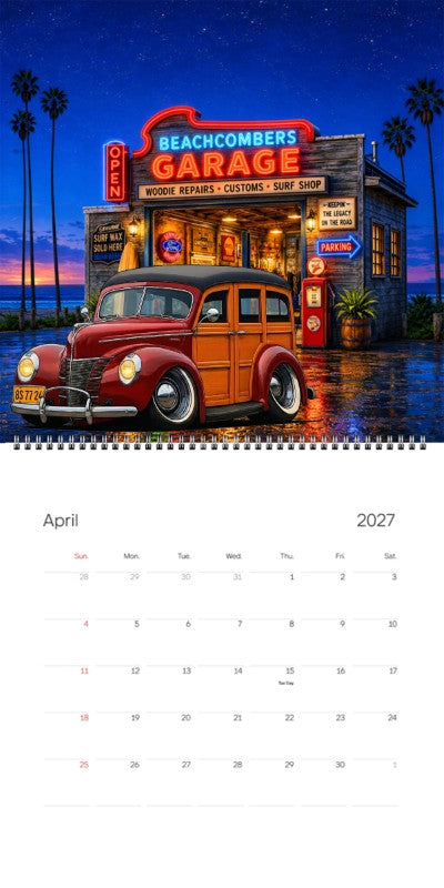 2027 Woodie Neon Calendar 8S7724-CA