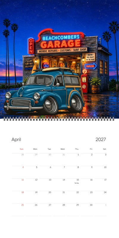 2027 Woodie Neon Calendar 8UCV806-CA