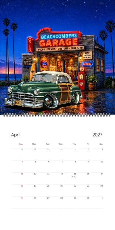 2027 Woodie Neon Calendar 8X3007-CA