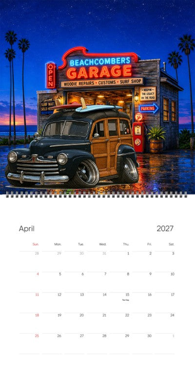 2027 Woodie Neon Calendar 90G463-CA