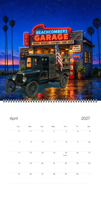 2027 Woodie Neon Calendar 912564-CA