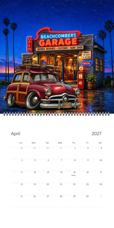 2027 Woodie Neon Calendar 95A5165-CA