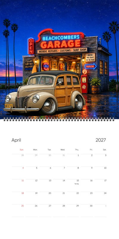 2027 Woodie Neon Calendar 99B111-CA