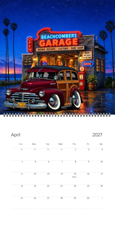 2027 Woodie Neon Calendar 99J210-CA