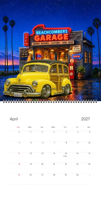 2027 Woodie Neon Calendar 9ASK001-CA