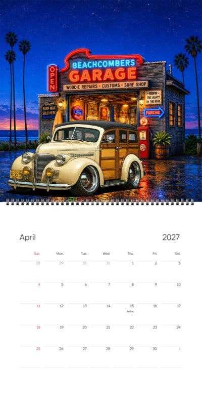 2027 Woodie Neon Calendar 9E9570-CA