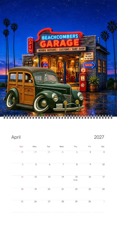 2027 Woodie Neon Calendar 9FVF557-CA
