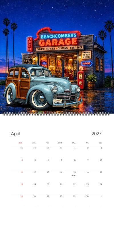 2027 Woodie Neon Calendar 9GQN667-CA