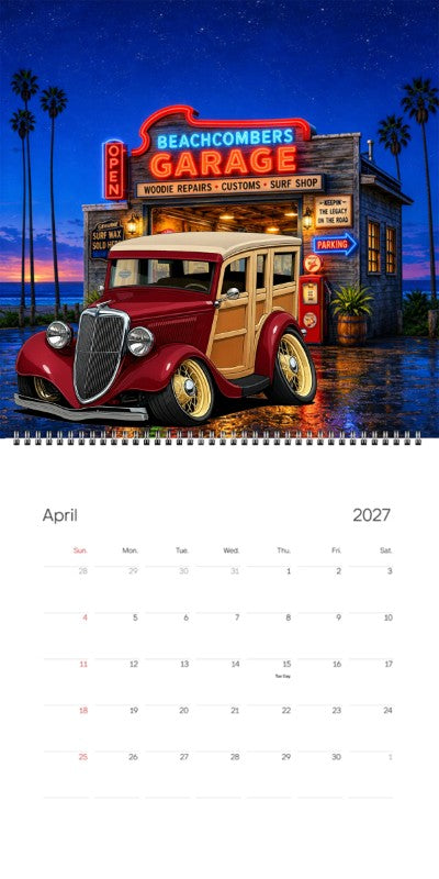 2027 Woodie Neon Calendar 9K791-CA