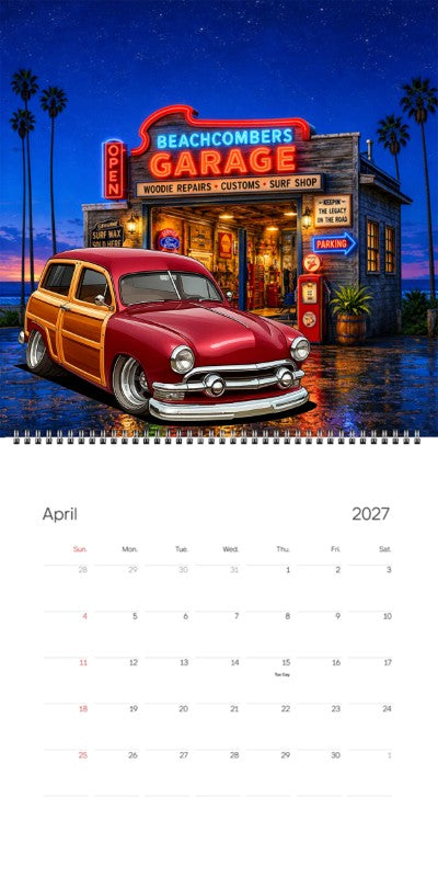 2027 Woodie Neon Calendar 9KBA527-CA