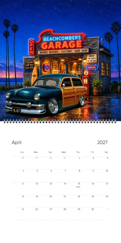 2027 Woodie Neon Calendar 9L127-CA