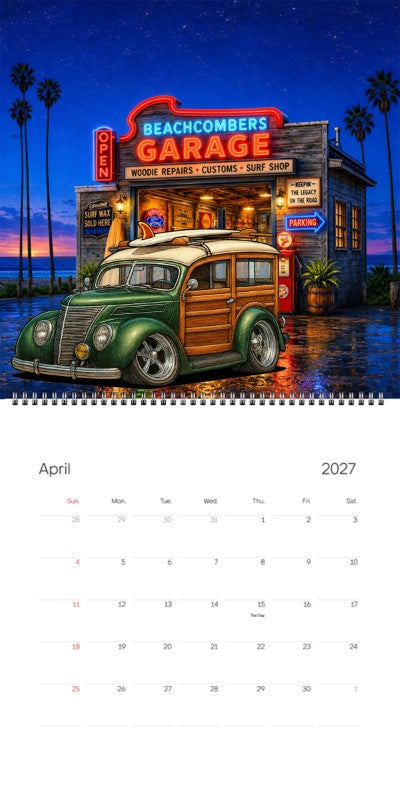 2027 Woodie Neon Calendar 9NXA531-CA