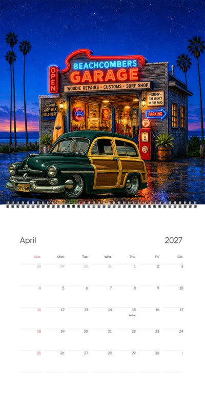 2027 Woodie Neon Calendar 9P1950-CA