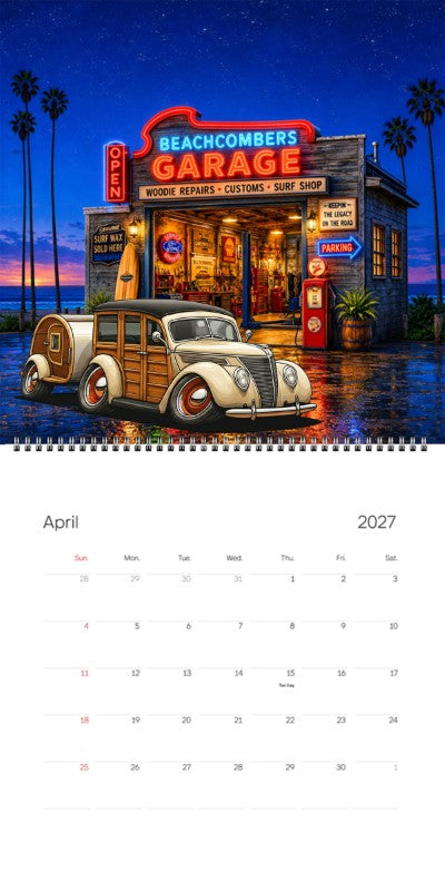 2027 Woodie Neon Calendar 9TZA474-CA