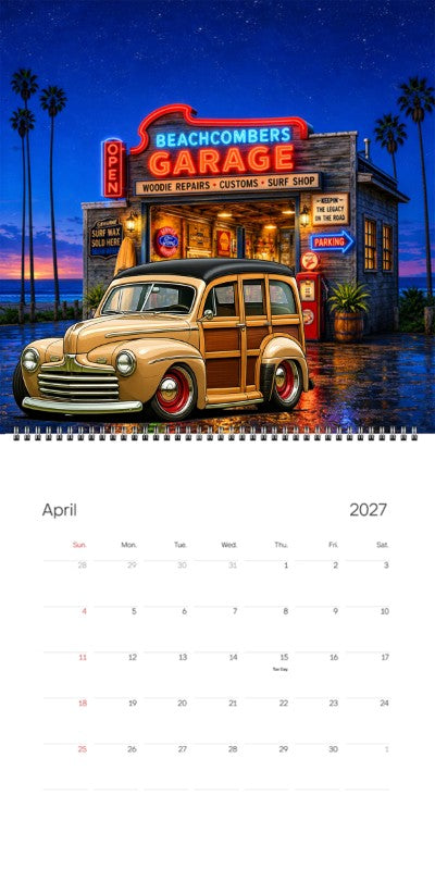 2027 Woodie Neon Calendar AKA6146-AZ
