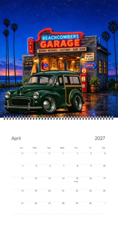 2027 Woodie Neon Calendar AMS01-CA