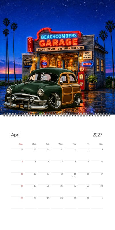 2027 Woodie Neon Calendar AWF200-CA