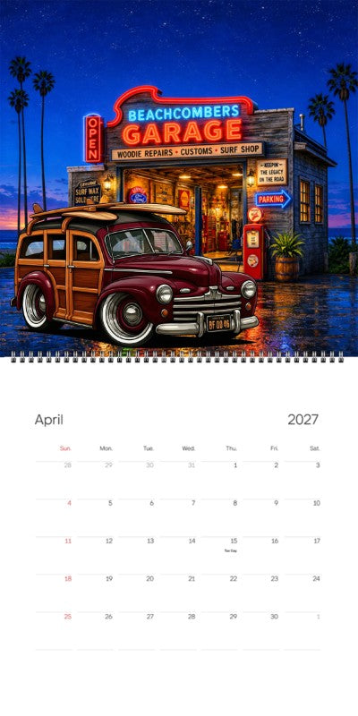 2027 Woodie Neon Calendar BF0046-CA