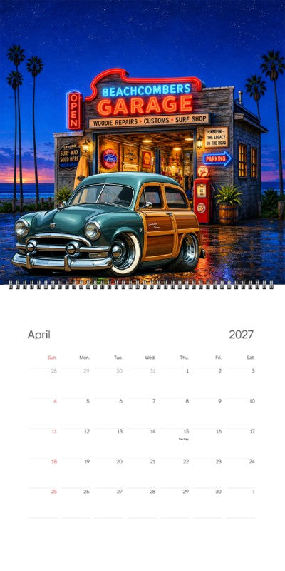 2027 Woodie Neon Calendar BHE7363-AZ