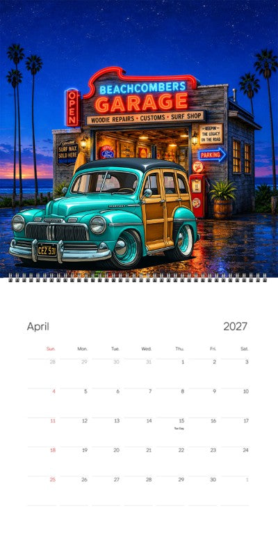 2027 Woodie Neon Calendar CEZ531-CA