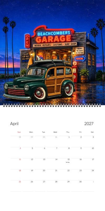 2027 Woodie Neon Calendar DCFD46-CA