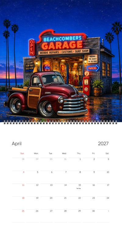 2027 Woodie Neon Calendar F21198-CA