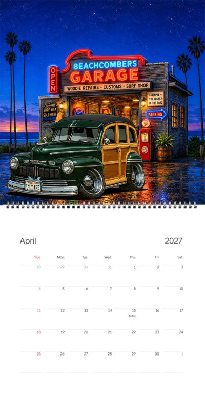 2027 Woodie Neon Calendar FMLYTRE-CA