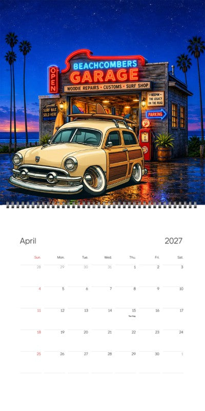 2027 Woodie Neon Calendar FWOOD51-CA