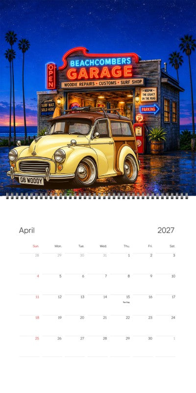 2027 Woodie Neon Calendar GBWOODY-UK