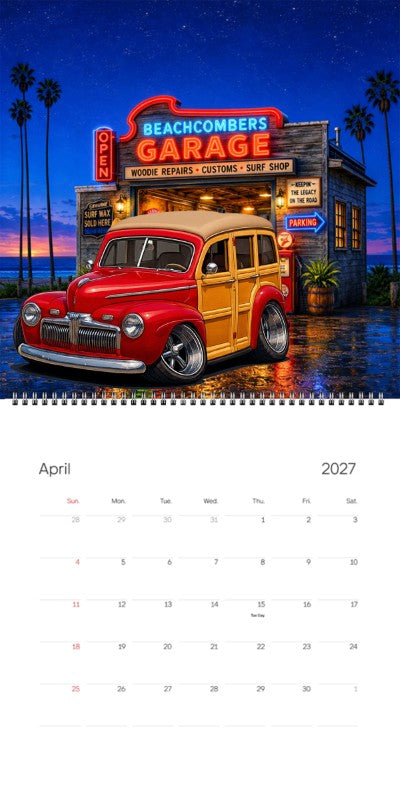 2027 Woodie Neon Calendar GOTWUD-CA