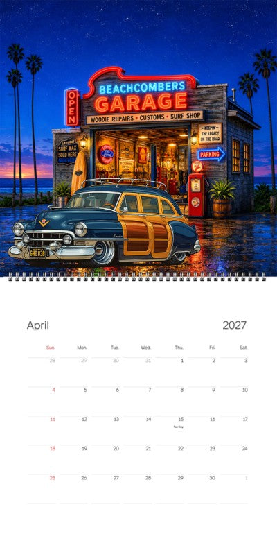 2027 Woodie Neon Calendar GWB038-CA