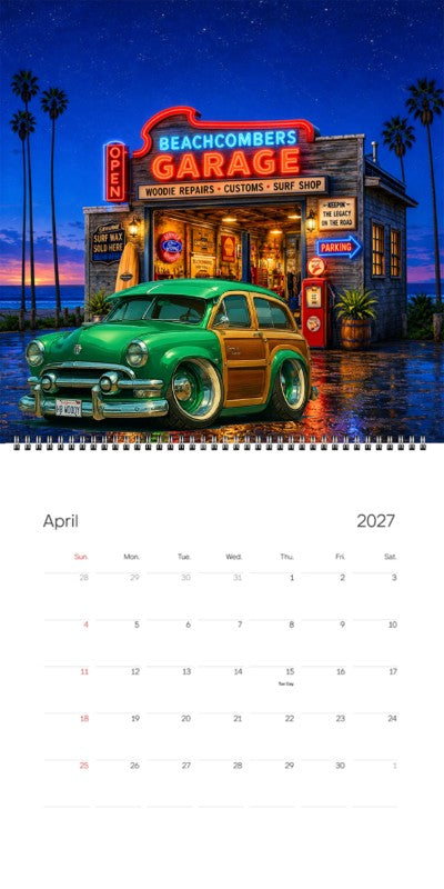 2027 Woodie Neon Calendar HBWOODY-CA