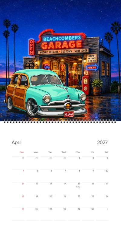 2027 Woodie Neon Calendar HLE441-CU