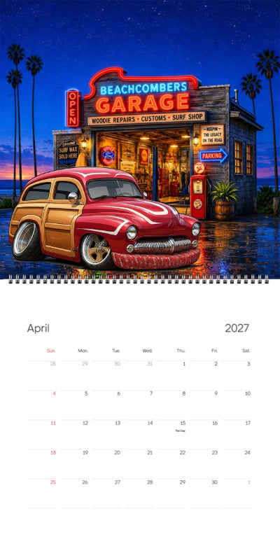 2027 Woodie Neon Calendar HTRDWDY-CA