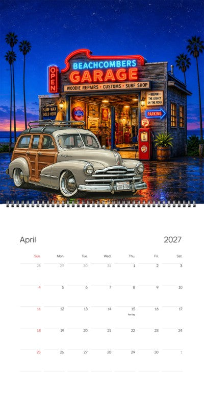 2027 Woodie Neon Calendar HVB734-CA