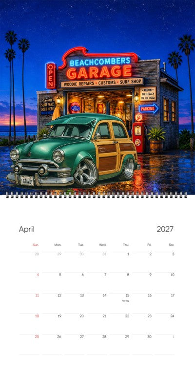 2027 Woodie Neon Calendar IGTAWDY-CA