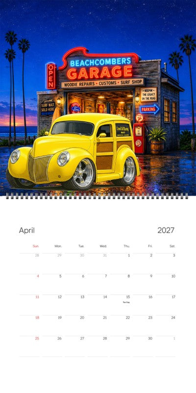 2027 Woodie Neon Calendar IRONWD-CA