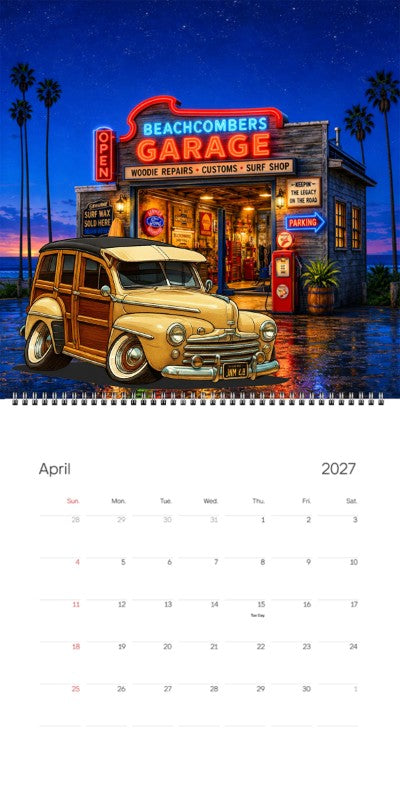 2027 Woodie Neon Calendar JNM48-CA