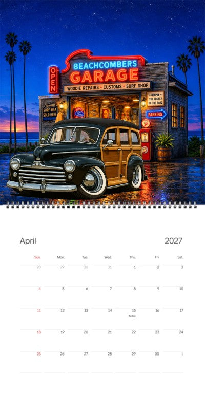 2027 Woodie Neon Calendar KNOTY47-CA
