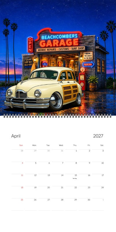 2027 Woodie Neon Calendar KRZ4NU-CA
