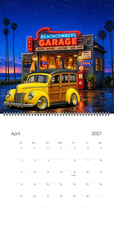 2027 Woodie Neon Calendar POPSWDE-CA